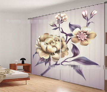 3D Flowers 2161 Curtains Drapes Wallpaper AJ Wallpaper 