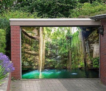 3D Lake Hanging Vines 352 Garage Door Mural Wallpaper AJ Wallpaper 
