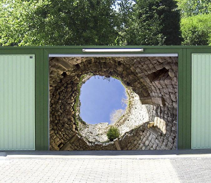 3D Cave Blue Sky 469 Garage Door Mural Wallpaper AJ Wallpaper 