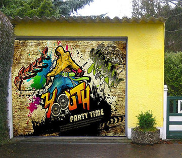 3D Graffiti Youth 66 Garage Door Mural Wallpaper AJ Wallpaper 