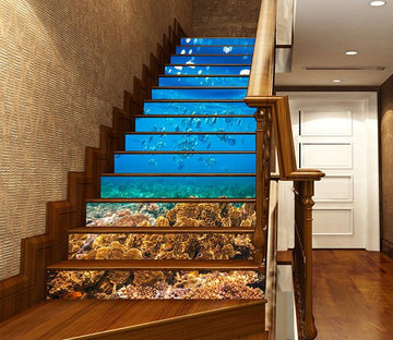 3D Ocean Corals Fishes 860 Stair Risers Wallpaper AJ Wallpaper 