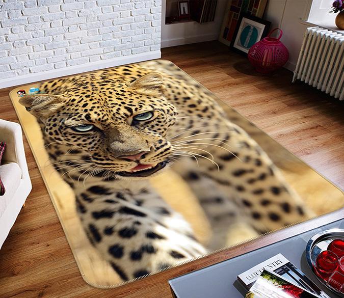 3D Handsome Leopard 229 Non Slip Rug Mat Mat AJ Creativity Home 