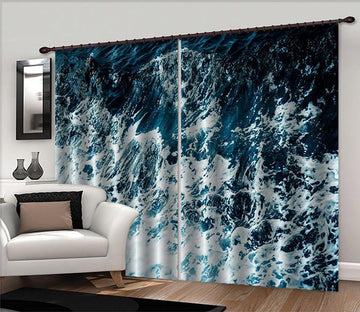 3D Turbulent Sea Foams 358 Curtains Drapes Wallpaper AJ Wallpaper 