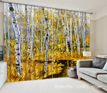 3D Weeds Trees 1041 Curtains Drapes Wallpaper AJ Wallpaper 