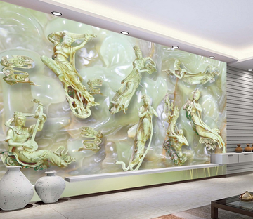Jade Carving Fairies Wallpaper AJ Wallpaper 