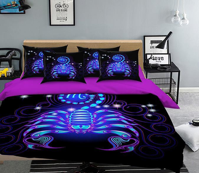 3D Scorpio 297 Bed Pillowcases Quilt Wallpaper AJ Wallpaper 