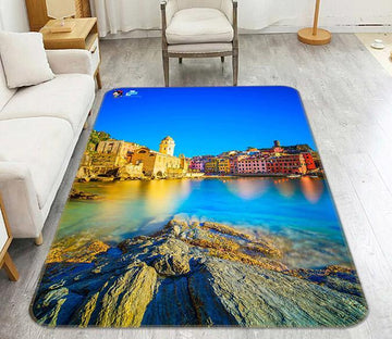 3D Pretty Seaside Town 212 Non Slip Rug Mat Mat AJ Creativity Home 