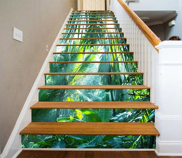 3D Tropical Rainforest 1205 Stair Risers Wallpaper AJ Wallpaper 