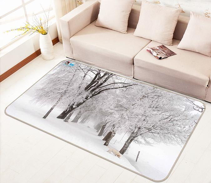 3D Frozen Trees 143 Non Slip Rug Mat Mat AJ Creativity Home 
