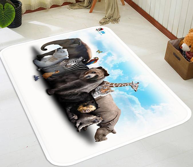 3D Animals 64 Non Slip Rug Mat Mat AJ Creativity Home 