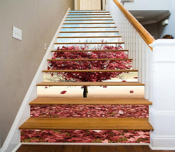 3D Heart Shape Tree 1111 Stair Risers Wallpaper AJ Wallpaper 