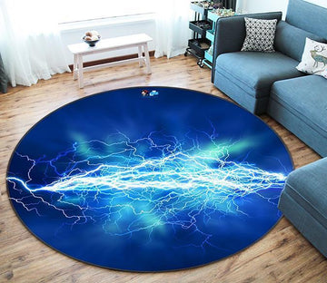 3D Bright Lightning 22 Round Non Slip Rug Mat Mat AJ Creativity Home 