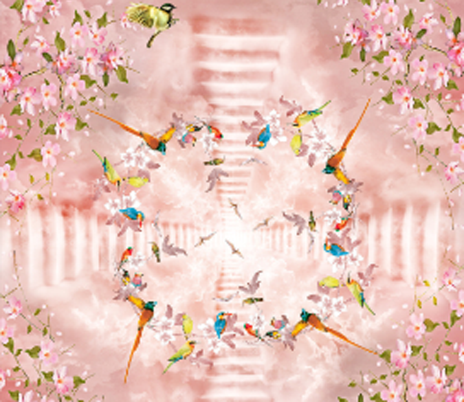 3D Birds And Flowers Floor Mural Wallpaper AJ Wallpaper 2 