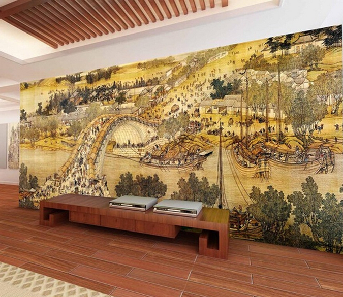 Riverside Scroll Wallpaper AJ Wallpaper 