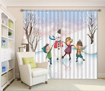 3D Snow Skating 164 Curtains Drapes Wallpaper AJ Wallpaper 