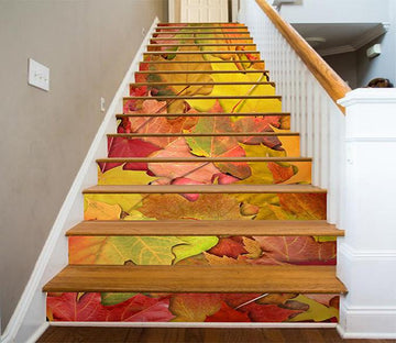3D Fallen Leaves 1133 Stair Risers Wallpaper AJ Wallpaper 
