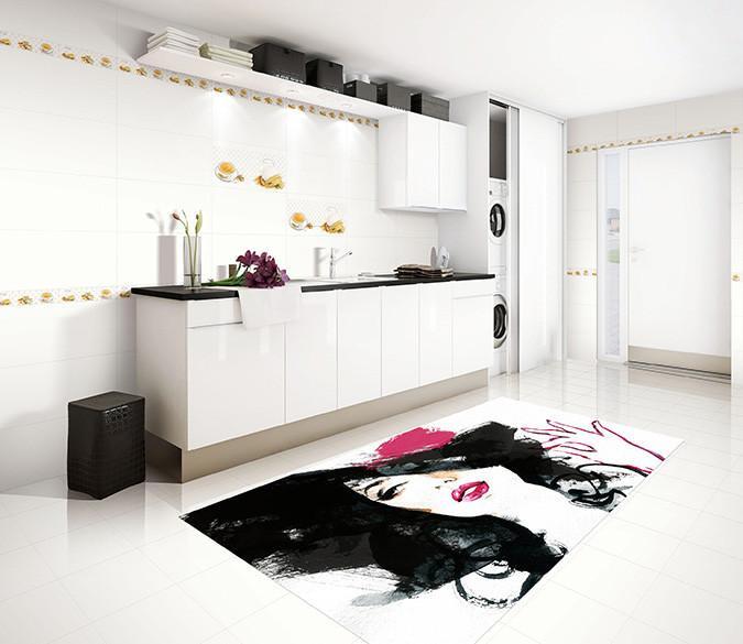 3D Graffiti Elegant Woman 636 Kitchen Mat Floor Mural Wallpaper AJ Wallpaper 