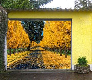 3D Autumn Ginkgo Trees 248 Garage Door Mural Wallpaper AJ Wallpaper 