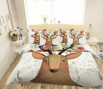 3D Animal Flowers 61 Bed Pillowcases Quilt Wallpaper AJ Wallpaper 
