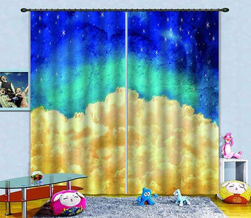 3D Stars Sky Clouds 484 Beach Curtains Drapes Wallpaper AJ Wallpaper 