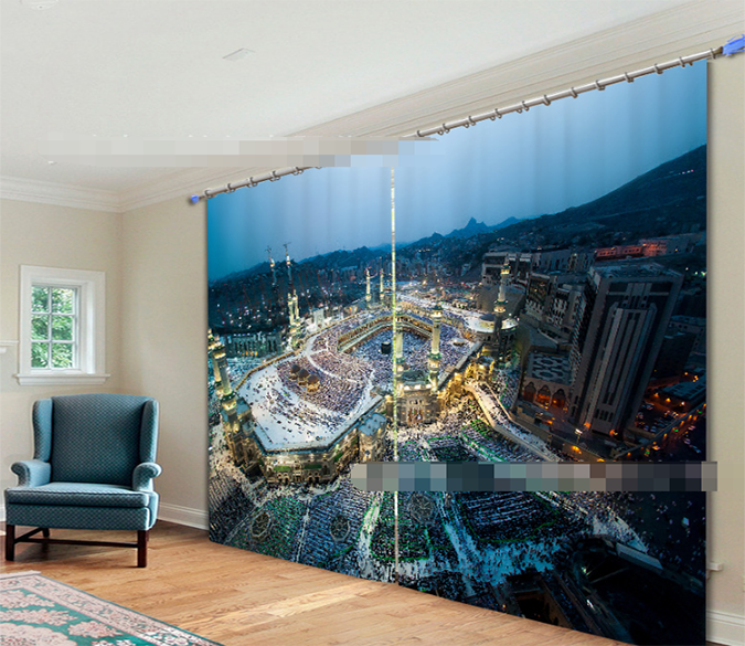 3D Crowded City 2155 Curtains Drapes Wallpaper AJ Wallpaper 