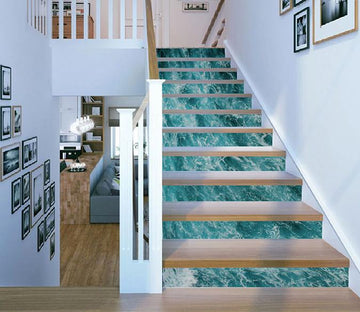 3D Blue Sea Ripples 881 Stair Risers Wallpaper AJ Wallpaper 