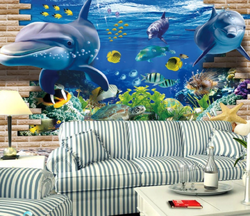 Dolphins Wallpaper AJ Wallpaper 