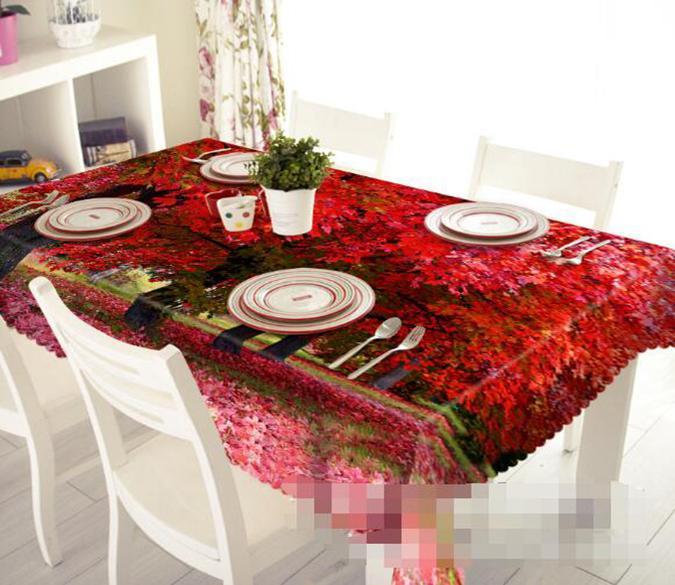 3D Red Maple Trees 1237 Tablecloths Wallpaper AJ Wallpaper 