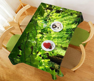 3D Green Forest Sunshine 74 Tablecloths Wallpaper AJ Wallpaper 