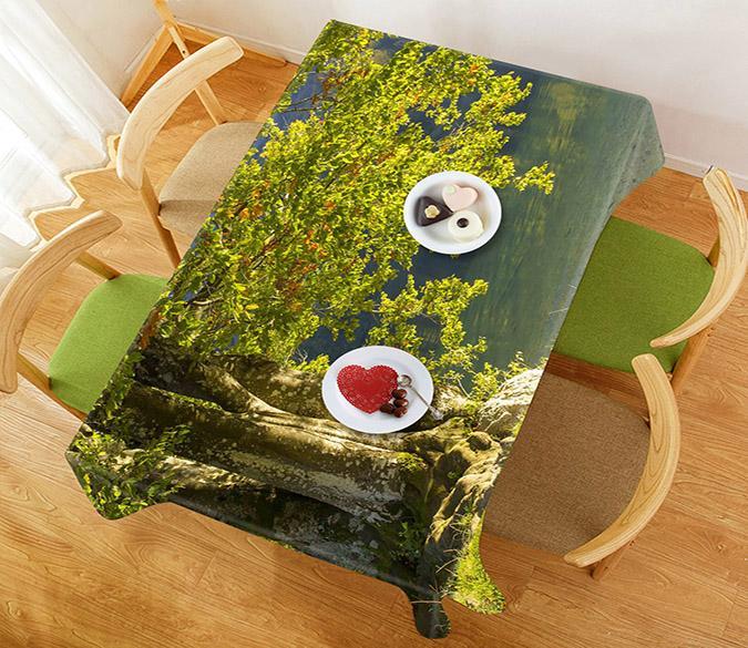 3D Lakeside Tree 778 Tablecloths Wallpaper AJ Wallpaper 