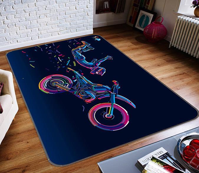 3D Motorcycle Rider 161 Non Slip Rug Mat Mat AJ Creativity Home 
