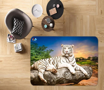 3D Stone Tiger 283 Non Slip Rug Mat Mat AJ Creativity Home 