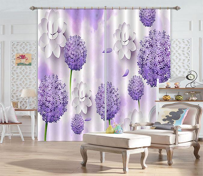 3D Flowers Flying Petals 721 Curtains Drapes Wallpaper AJ Wallpaper 