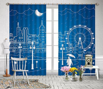 3D City Painting 2448 Curtains Drapes Wallpaper AJ Wallpaper 