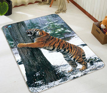 3D Forest Funny Tiger 220 Non Slip Rug Mat Mat AJ Creativity Home 