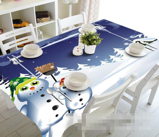3D Cute Snowman 1409 Tablecloths Wallpaper AJ Wallpaper 