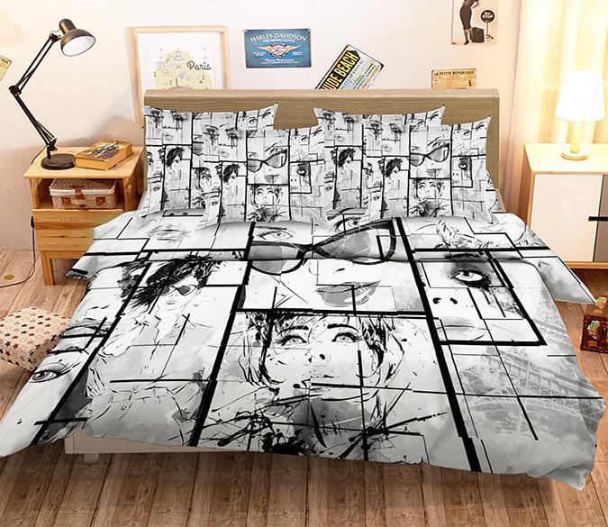 3D Graffiti Women 57 Bed Pillowcases Quilt Wallpaper AJ Wallpaper 