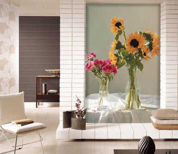 Two Fresh Flowers Vases Wallpaper AJ Wallpaper 2 