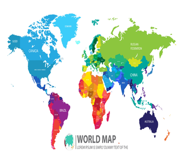 Colored World Map 2 Wallpaper AJ Wallpaper 