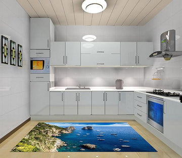 3D Sea Coast Scenery 073 Kitchen Mat Floor Mural Wallpaper AJ Wallpaper 