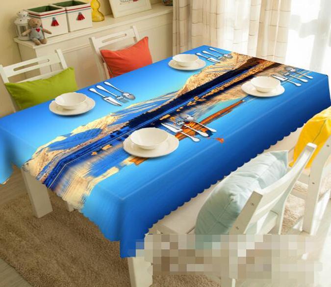 3D Lake Snow Mountains 1230 Tablecloths Wallpaper AJ Wallpaper 