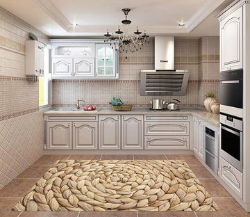 3D Straw Weaving Kitchen Mat Floor Mural Wallpaper AJ Wallpaper 