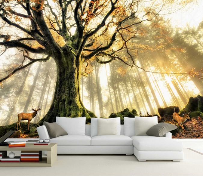 Under Tree Rest Elks Wallpaper AJ Wallpaper 