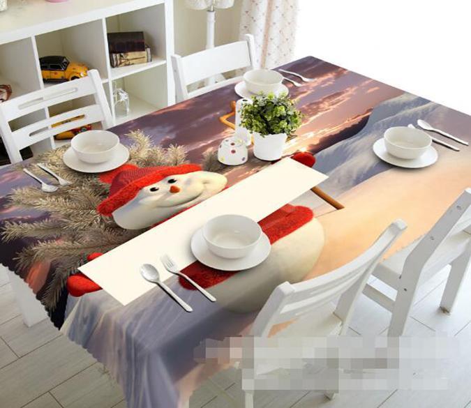 3D Pretty Snowman 1378 Tablecloths Wallpaper AJ Wallpaper 