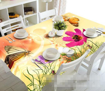 3D Flowers Butterflies 1450 Tablecloths Wallpaper AJ Wallpaper 