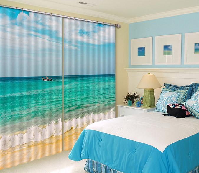 3D Sea Sightseeing 532 Curtains Drapes Wallpaper AJ Wallpaper 