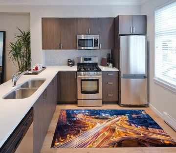 3D City Night View 700 Kitchen Mat Floor Mural Wallpaper AJ Wallpaper 