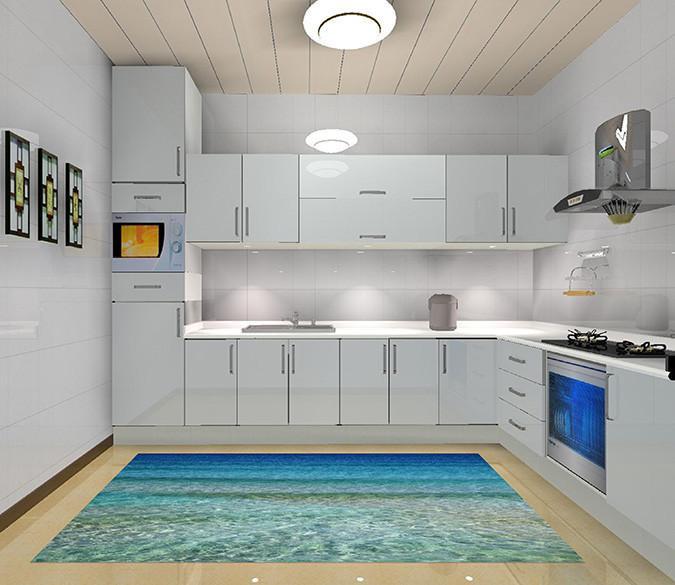 3D Blue Sea 593 Kitchen Mat Floor Mural Wallpaper AJ Wallpaper 