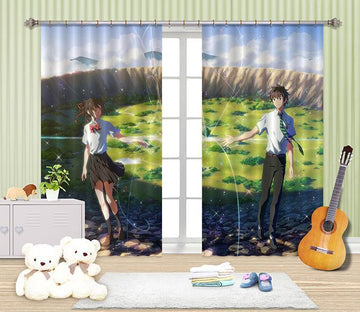 3D Boy And Girl 2417 Curtains Drapes Wallpaper AJ Wallpaper 