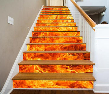 3D Flaming Fire 1139 Stair Risers Wallpaper AJ Wallpaper 